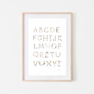 Alphabet Floral Poster