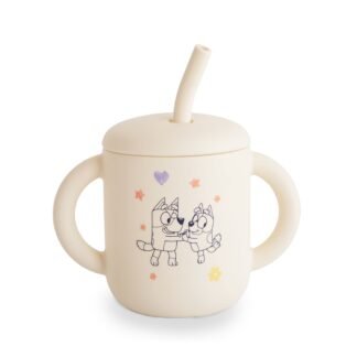Bluey x Mushie Silicone Training Cup + Straw