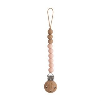 Mushie Pacifier Clips Eva Blush